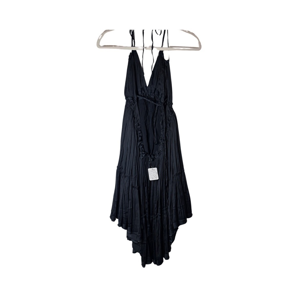 Free People 100 Degrees Of Shine Black Mini Dress - Picture 8 of 11